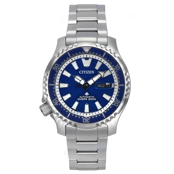 Citizen Promaster Marine Limited Edition blaues Zifferblatt automatische Taucheruhr NY0161-63L 200M Herrenuhr mit zusätzlichem A