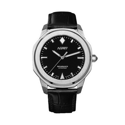 Nappey Renaissance Steel And Black Automatic NY41-AD1M-3B6A 200M Unisex Watch