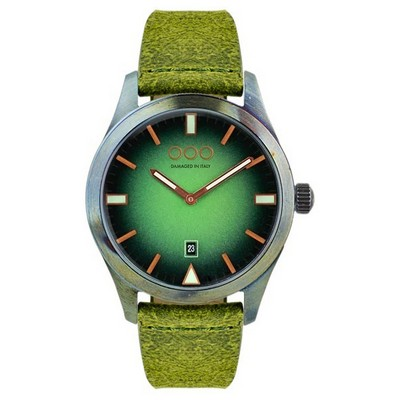 Relógio masculino fora de serviço 143 verde cheio de lume superluminova mostrador quartzo OOO.001-17.VE 100M