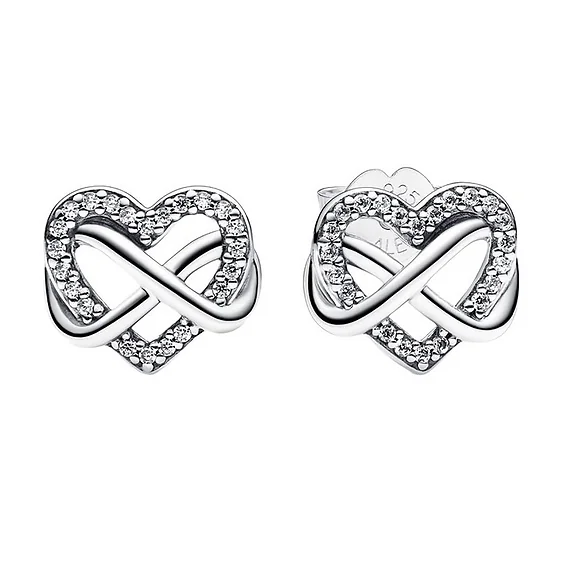 Pandora Sparkling Infinity Stud Earrings 292667C01 For Women