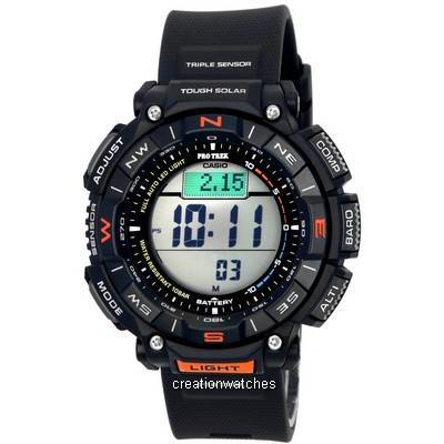 Relógio masculino Casio Protrek movido a energia solar digital PRG-340-1 PRG340-1 100M