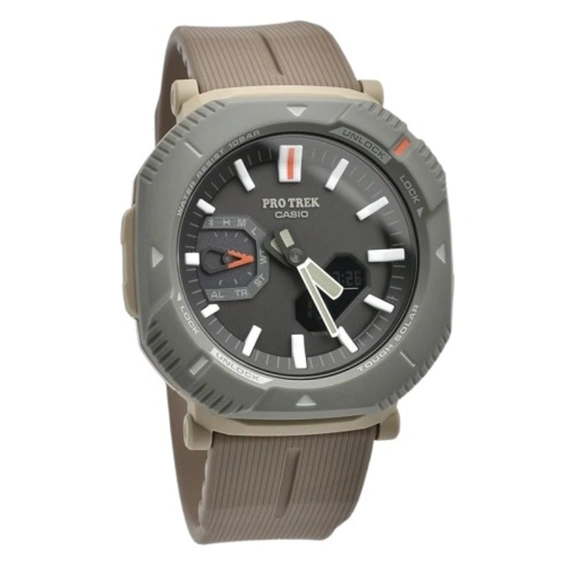 Casio Pro Trek Analog-Digital-Smartphone-Link Graues Zifferblatt Robuste Solar-PRJ-B001-5 100M Unisex-Uhr