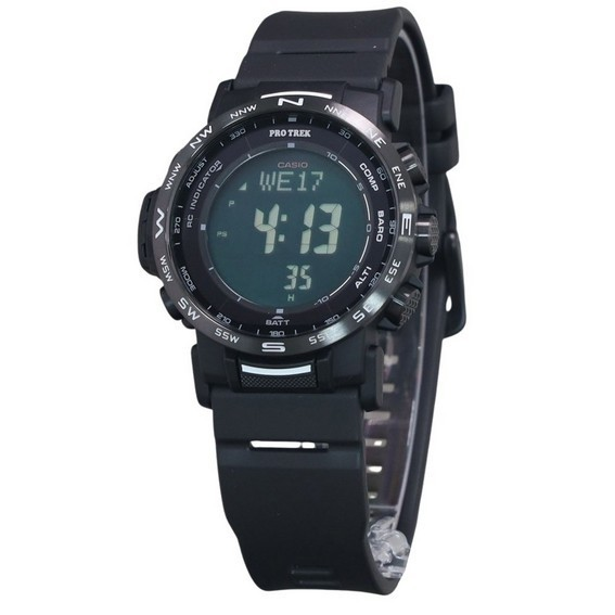 卡西歐 Pro Trek 登山者數位生物基樹脂錶帶堅韌太陽能 PRW-35Y-1B 100M 男士手錶