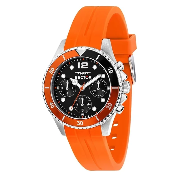 Sector 230 Multifunction Silicone Strap Black Dial Quartz R3251161054 100M Men's Watch