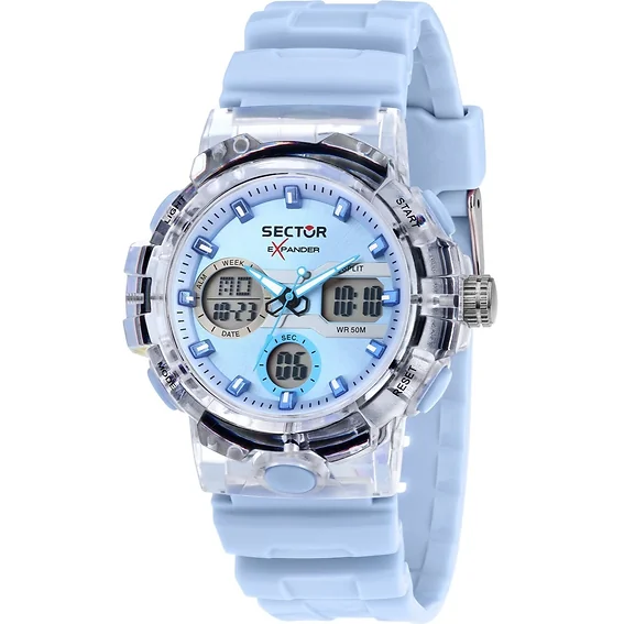 Sector Ex-46 Silicone Strap Blue Dial Quartz R3251242503 Men's Watch