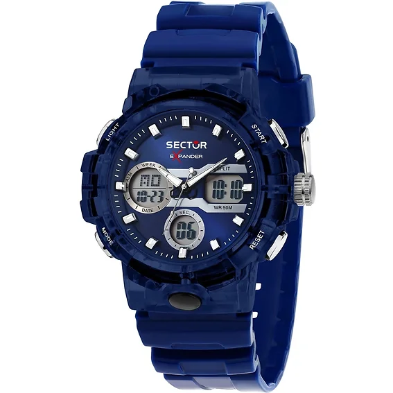 Sector Ex-46 Silicone Strap Blue Dial Quartz R3251242506 Men's Watch