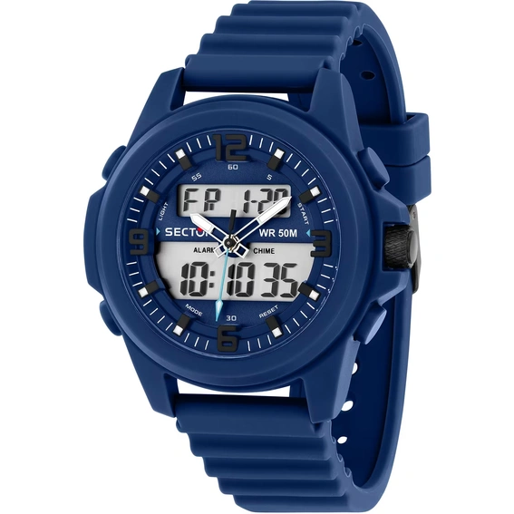 Sector Ex-48 Silicone Strap Blue Dial Quartz R3251302003 Men's Watch