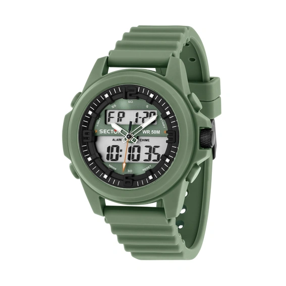 Sector Ex-48 Silicone Strap Green Dial Quartz R3251302004 Men's Watch
