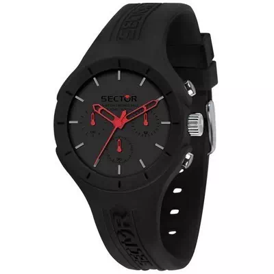 Setor Speed mostrador preto pulseira de silicone quartzo R3251514013 100M relógio masculino