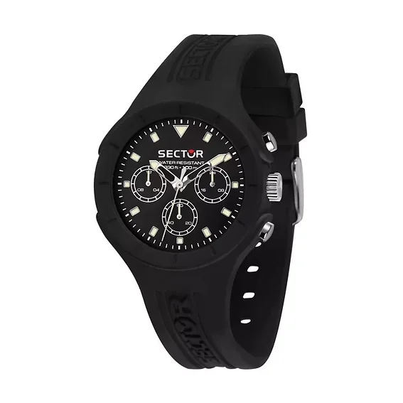 Sector Speed Black Dial Silicon Strap Quartz R3251514019 100M Men's Watch