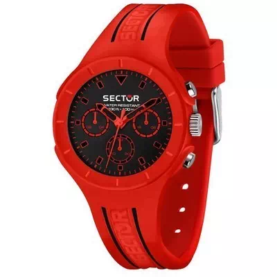 Setor Speed mostrador preto pulseira de silicone quartzo R3251514021 100M relógio masculino