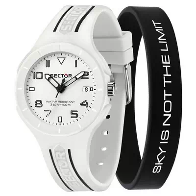 Setor Speed White Matt Dial pulseira de silicone Quartz R3251514024 100M relógio feminino