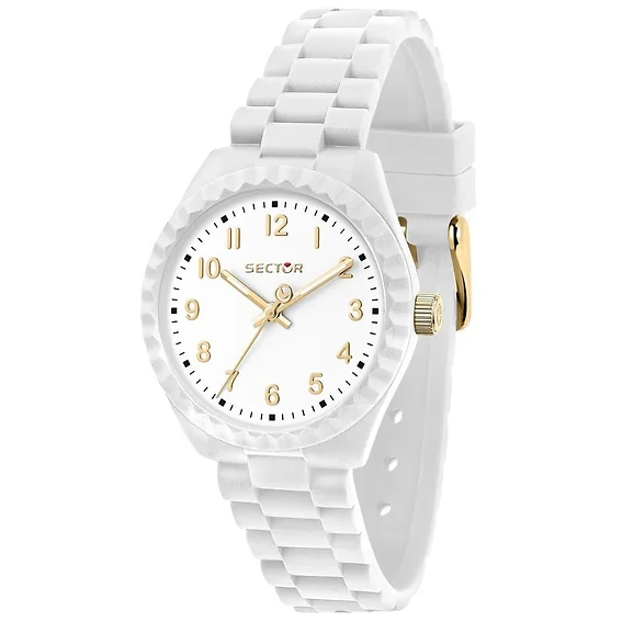 Sector Diver Just Time Plastic Strap White Dial Quartz R3251549501 Women's Watch