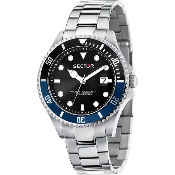 Sector 650 Chronograph Stainless Steel Black Dial Quartz Diver's