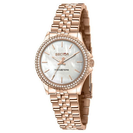 Sector 230 Just Time Rose Gold สแตนเลสสตีล Mother of Pearl dial ควอตซ์ R3253161537 100M Women's Watch