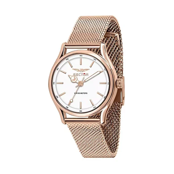 Sector 660 White Dial Rose Gold Tone Stainless Steel Quartz R3253517503 Women's Watch