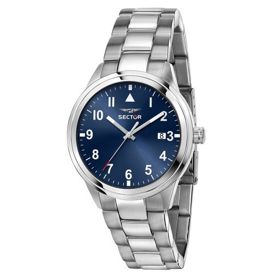 Sector 670 Date And Time Niebieska tarcza Zegarek kwarcowy ze stali nierdzewnej R3253540015 Damski zegarek