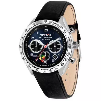 Setor 695 cronógrafo azul sunray mostrador pulseira de couro quartzo R3271613002 100M relógio masculino