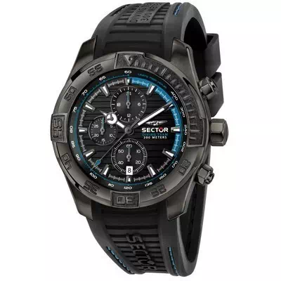 Relógio masculino de quartzo R3271635001 300M da equipe de mergulho do setor de mergulho, cronógrafo, pulseira de silicone