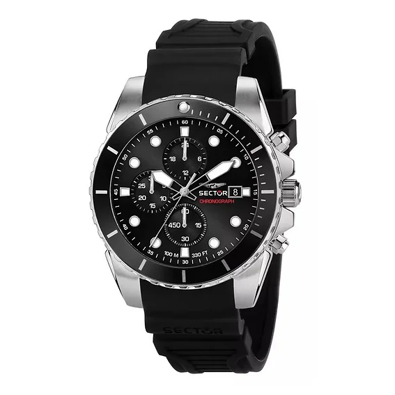 Sector 450 Chronograph Plastic Strap Black Dial Quartz R3271776011 100M Men's Watch