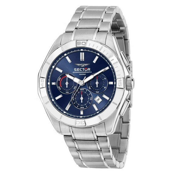 セクター 790 クロノグラフ ステンレススチール ブルー ダイヤル クォーツ R3273636004 100M メンズ腕時計