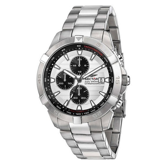 セクター ADV2500 クロノグラフ ステンレススチール ホワイト ダイヤル クォーツ R3273643005 100M メンズ腕時計