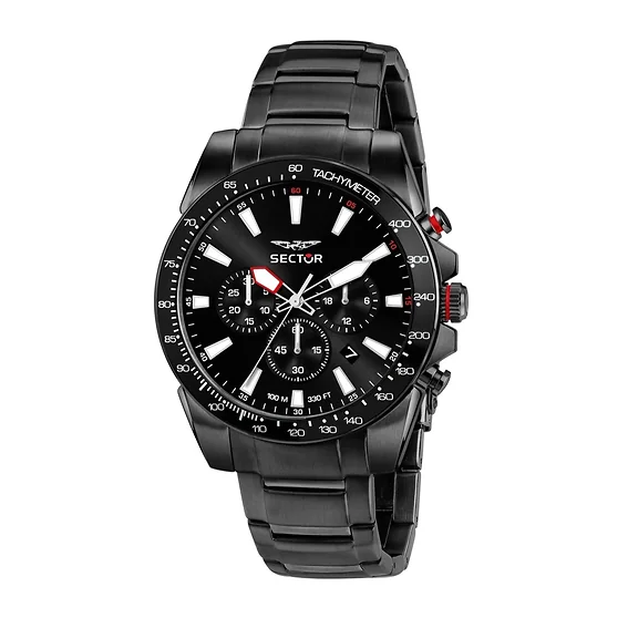 Sector 450 Chronograph Stainless Steel Black Dial Quartz R3273776006 100M Men's Watch