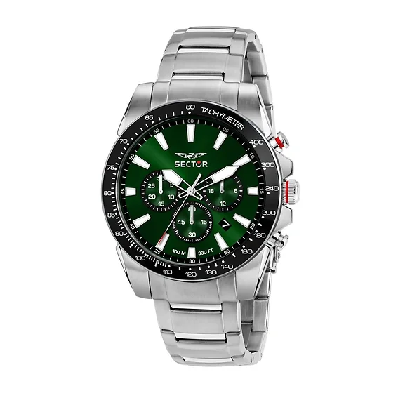 Sector 450 Chronograph Stainless Steel Green Dial Quartz R3273776010 Men's Watch
