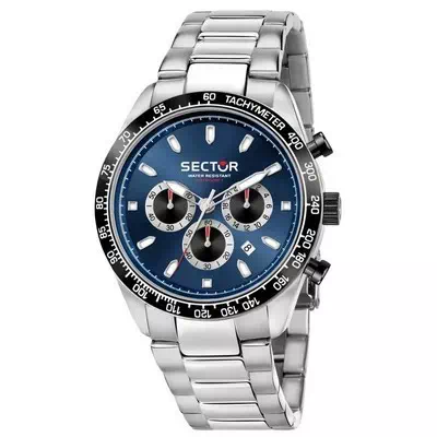 Setor 245 cronógrafo azul mostrador de aço inoxidável quartzo R3273786014 100M relógio masculino