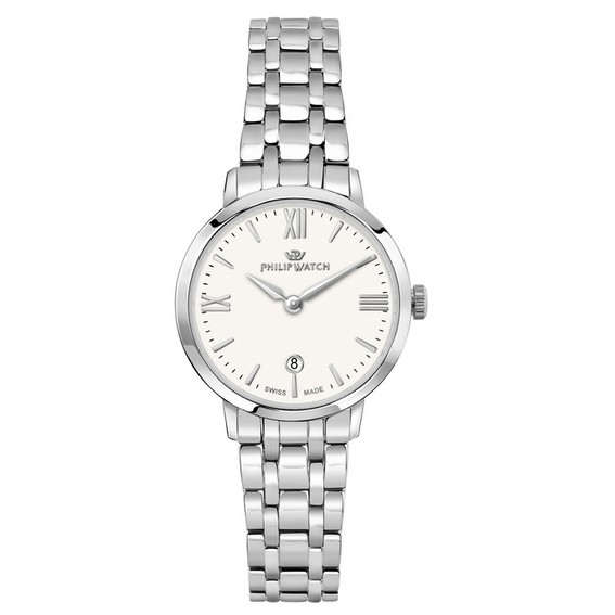 Philip Watch Swiss Made Audrey Stainless Steel White Dial Quartz R8253150514 Women's Watch