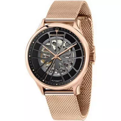 Maserati Gentleman Skeleton Dial Automatic R8823136001 100M Men's Watch