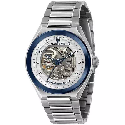 Maserati Triconic Skeleton Dial Automatic R8823139002 100M Men's Watch