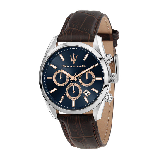 Maserati Attraction Limited Edition chronograaf quartz herenhorloge met blauwe wijzerplaat R8851151003