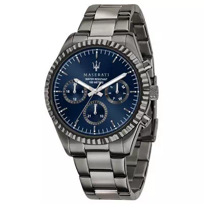 Maserati Competizione Blue Dial Stainless Steel Quartz R8853100019 100M Men's Watch