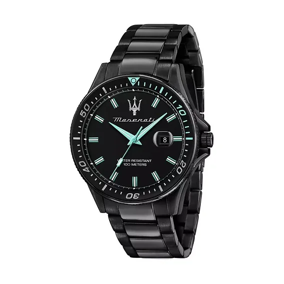 Maserati Aqua Edition Black Dial Stainless Steel Quartz R8853144001 100M Men's Watch