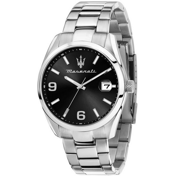 Đồng hồ đeo tay nam bằng thép không gỉ màu đen Maserati Attrazione R8853151007