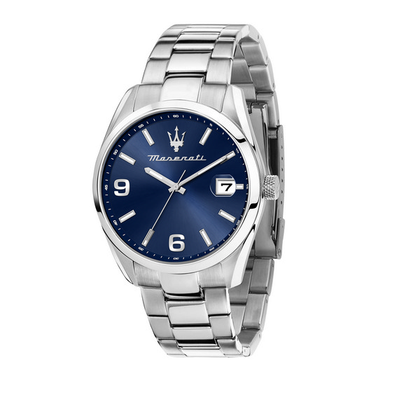 瑪莎拉蒂 Attrazione 不鏽鋼藍色錶盤石英 R8853151013 男裝手錶 zh-CHS