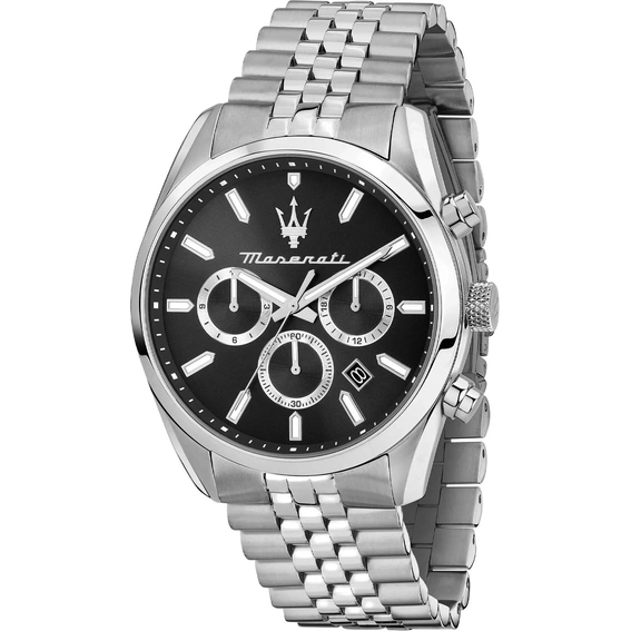 Maserati Attrazione Chronograph Stainless Steel Black Dial Quartz R8853151022 Men's Watch
