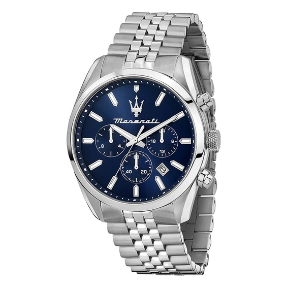 Maserati Attrazione Chronograph Stainless Steel Blue Dial Quartz R8853151025 Men's Watch