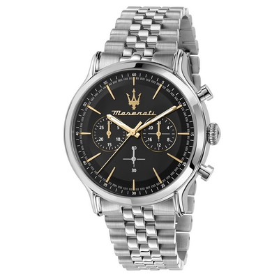 Maserati Epoca Chronograph Black dial ควอตซ์ R8873618017 100M Men's Watch