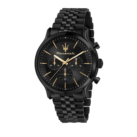 Maserati Epoca Limited Edition chronograaf roestvrij staal zwarte wijzerplaat quartz R8873618020 100M herenhorloge