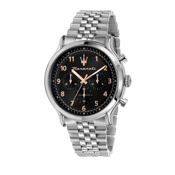 Maserati Epoca Limited Edition chronograaf roestvrij staal zwarte wijzerplaat quartz R8873618029 100M herenhorloge