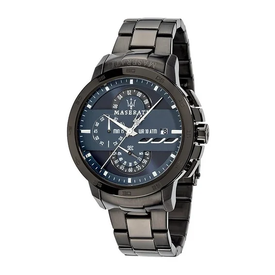 Maserati Ingegno Chronograph Stainless Steel Blue Dial Quartz R8873619001 100M Men's Watch