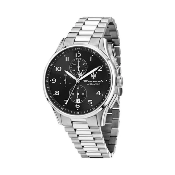 Maserati Sorpasso Chronograph Stainless Steel Black Dial Quartz R8873624007 100M Men's Watch