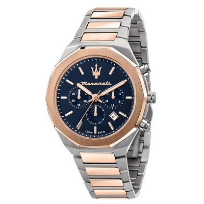 Maserati Stile Chronograph Blue Dial Quartz R8873642002 100M Men's Watch