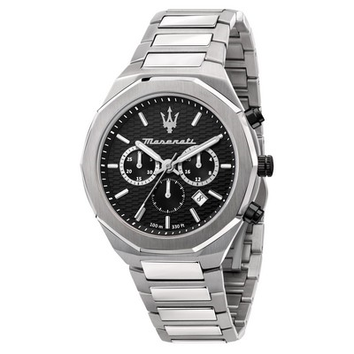 Maserati Stile chronograph สีดำ dial ควอตซ์ R8873642004 100M Men's Watch