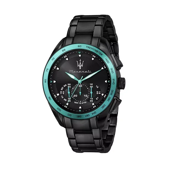 Maserati Aqua Edition Chronograph Black Dial Quartz R8873644002 100M Men's Watch