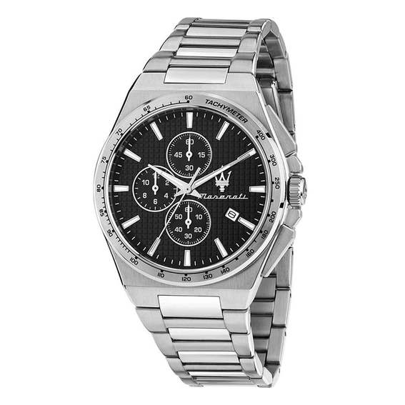 Maserati Velocita Chronograph Stainless Steel Black Dial Quartz R8873653004 100M Men's Watch
