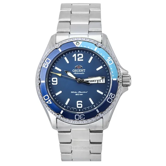 KM-988 天然青瑪瑙カメオルース Orient Sports Kamasu Mako III Stainless Steel Blue Dial Automatic