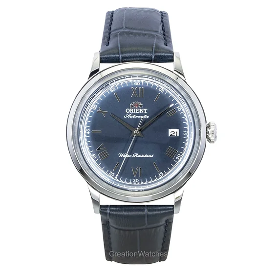 Orient Bambino Classic Leather Strap Navy Blue Dial Automatic RA-AC0024L Men's Watch